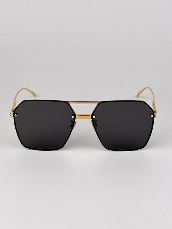Bottega Veneta Unisex Sunglasses | Gold Pilot Frame | Grey Lenses | BV1045S 001 main image 6